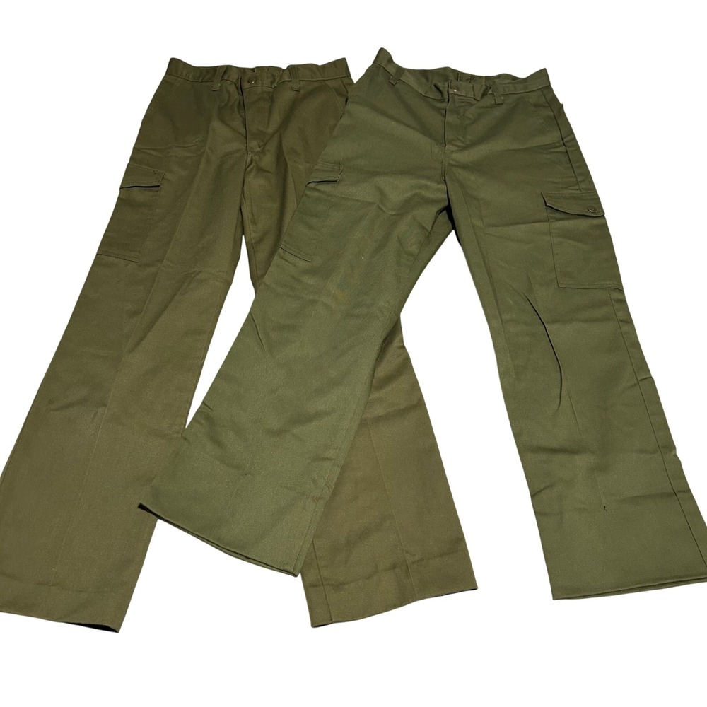VTG 80s Boy Scouts of America Cargo Pants Mens 30 29 Green pair Vintage